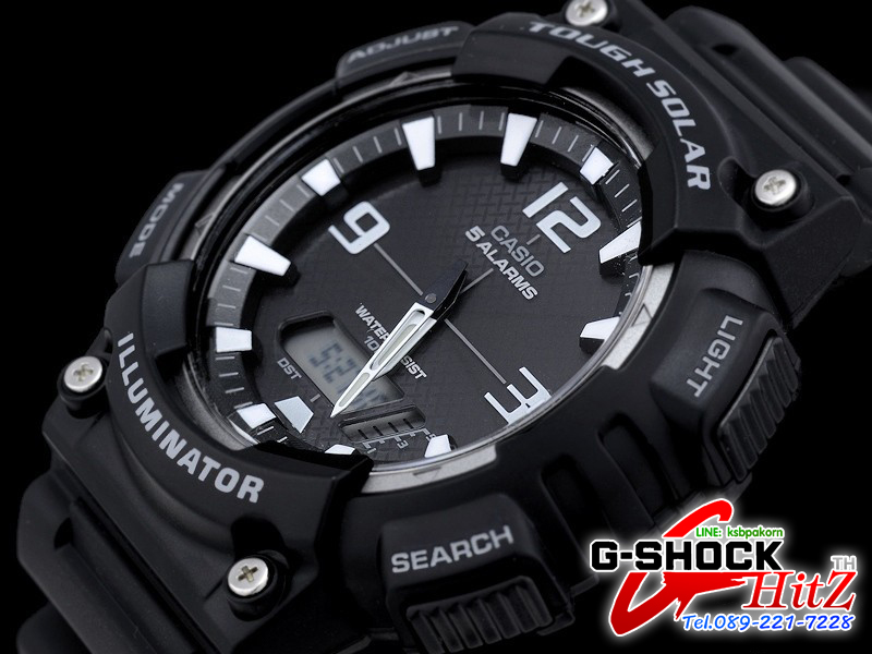 CASIO นาฬิกาคาสิโอ นาฬิกาข้อมือ นาฬิกากันน้ำ นาฬิกาของแท้ ประกันศูนย์ CMG 1 ปี รุ่น AQ-S810W-1A นาฬิกาสีดำ