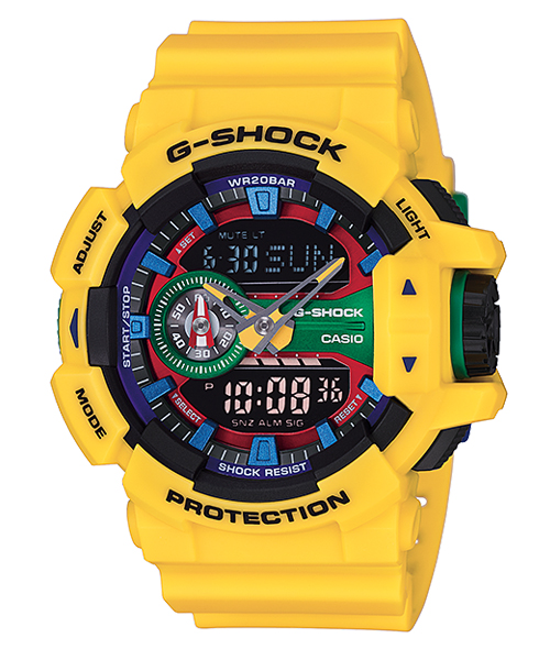 CASIO G-SHOCK นาฬิกาข้อมือ นาฬิกากันน้ำ นาฬิกาของแท้ ประกันศูนย์ CMG 1 ปี รุ่น GA-400-9A นาฬิกาสีเหลือง