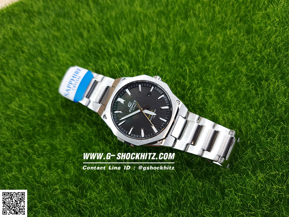 CASIO EDIFICE นาฬิกาข้อมือ นาฬิกากันน้ำ นาฬิกาของแท้ ประกันศูนย์ CMG 1 ปี รุ่น EFR-S108D-1A นาฬิกาสีเงิน