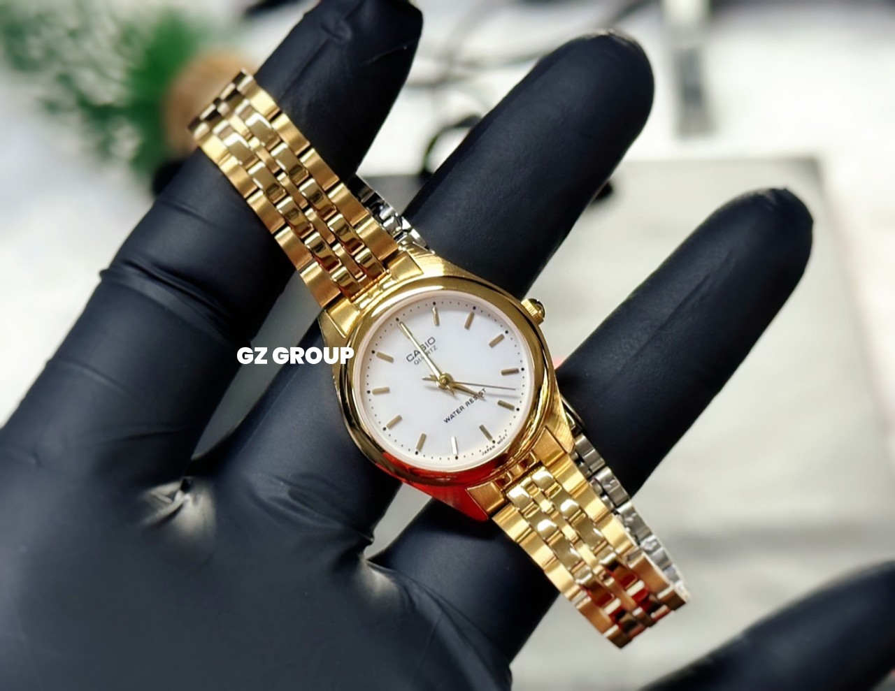 CASIO MID YEAR SALE นาฬิกาคาสิโอ พร้อมส่ง นาฬิกาข้อมือ นาฬิกากันน้ำ นาฬิกาของแท้ BTS ประกันศูนย์ CMG 1 ปี รุ่น LTP-1129N-7A นาฬิกาสีทอง