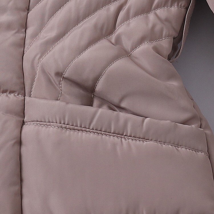 U.S. Polo ASSN. เสื้อกันหนาว เสื้อฮู้ดเฟอร์ บุนวมอุ่น สีนู้ดกะปิ แบรนด์ U.S. POLO ASSN. (padded puffer coat สำเนา กะปิ