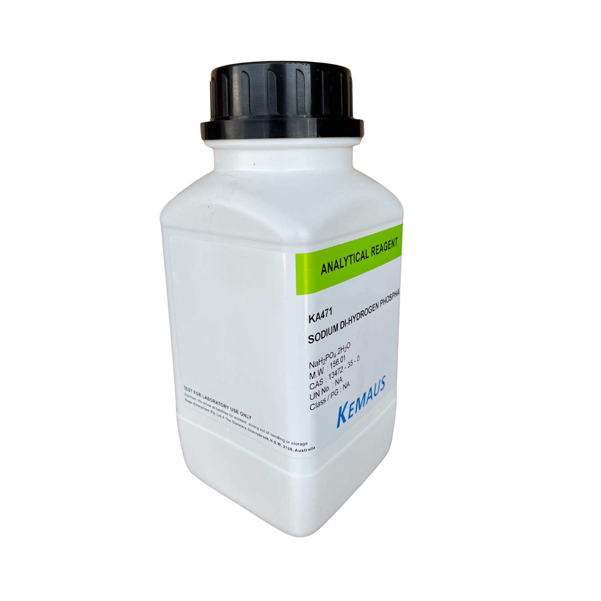 Sodium Dihydrogen Orthophophate Dihydrate, AR 500 g. KemAus™