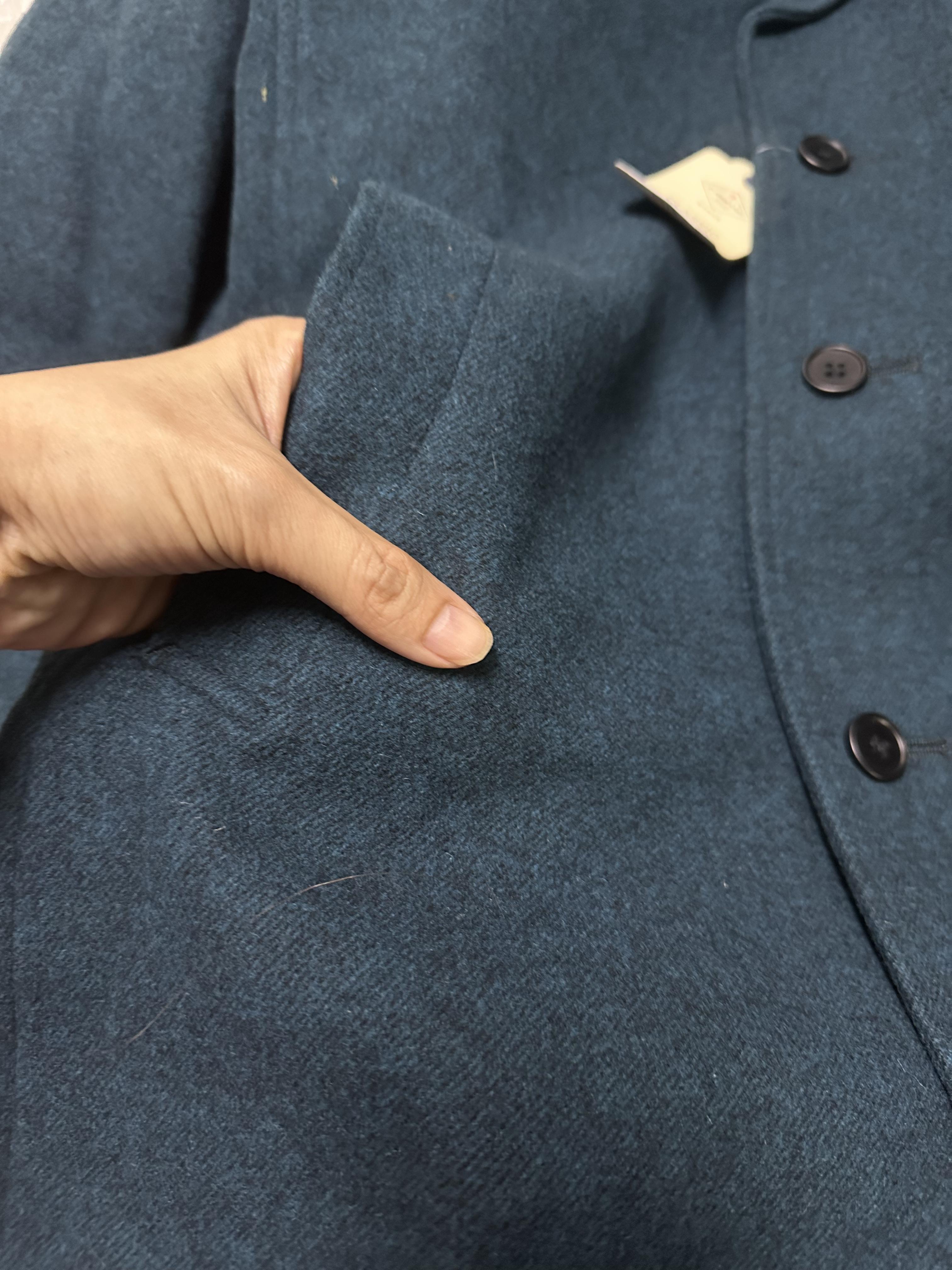เสื้อโค้ทวูล Trench coat เสื้อโค้ท โค้ทสีน้ำเงินคราม แบรนด์ Primark สำเนา