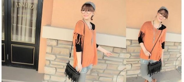 กระเป๋าสะพาย แต่งสายพู่ ไซส์เล็ก 3 สี :สีดำ/น้ำตาล/ขาว