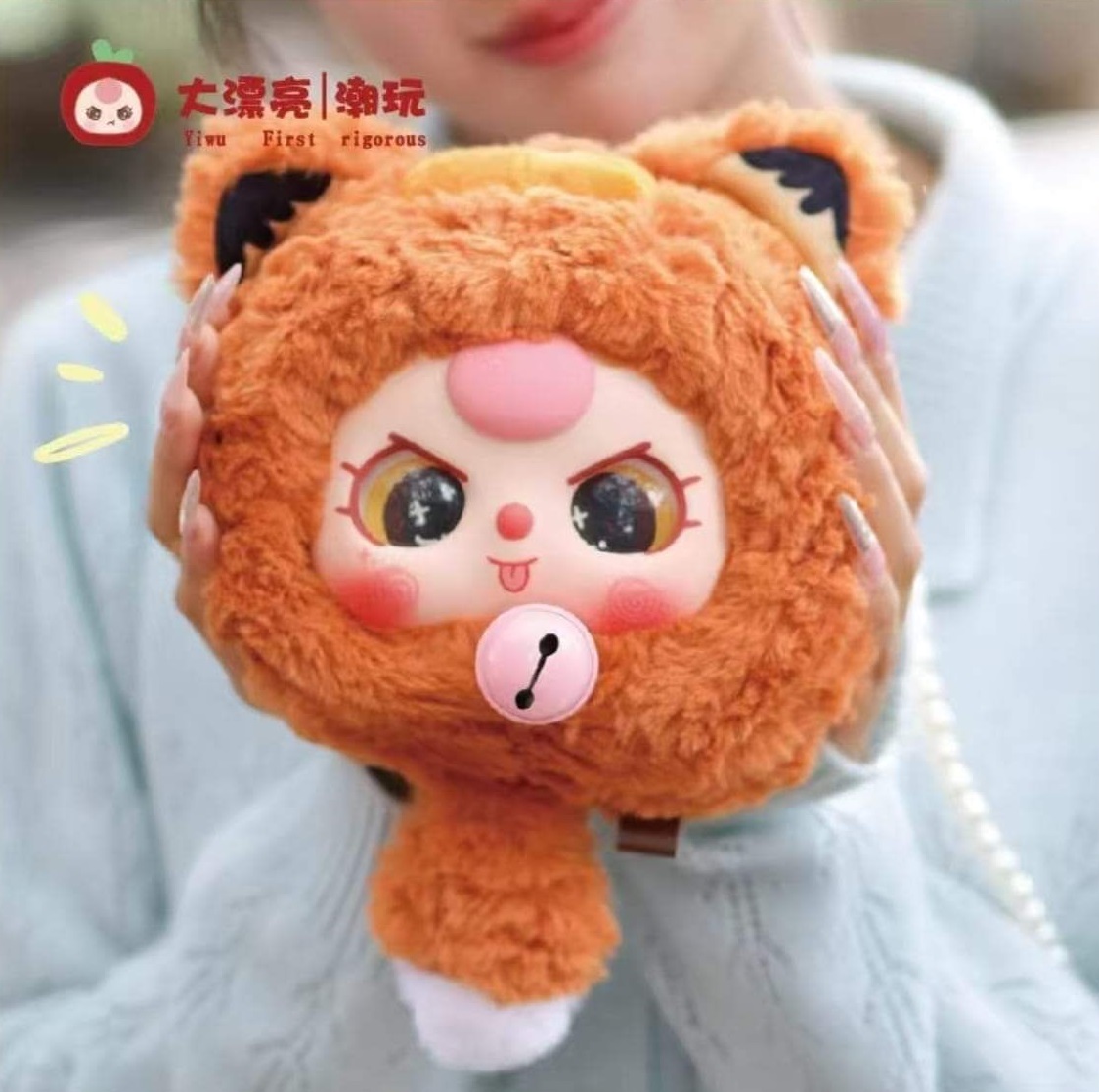 กล่องสุ่มBABY THREE LUCKY CAT ZIPPER BAG ตุ๊กตากระเป๋าซิป แมวกระดิ่ง