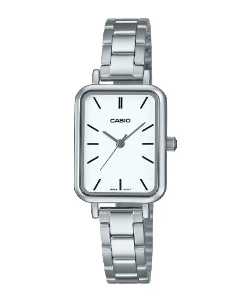 CASIO นาฬิกาคาสิโอ นาฬิกาข้อมือ นาฬิกากันน้ำ นาฬิกาของแท้ ประกันศูนย์ CMG 1 ปี รุ่น LTP-V009D-7E นาฬิกาสีเงิน
