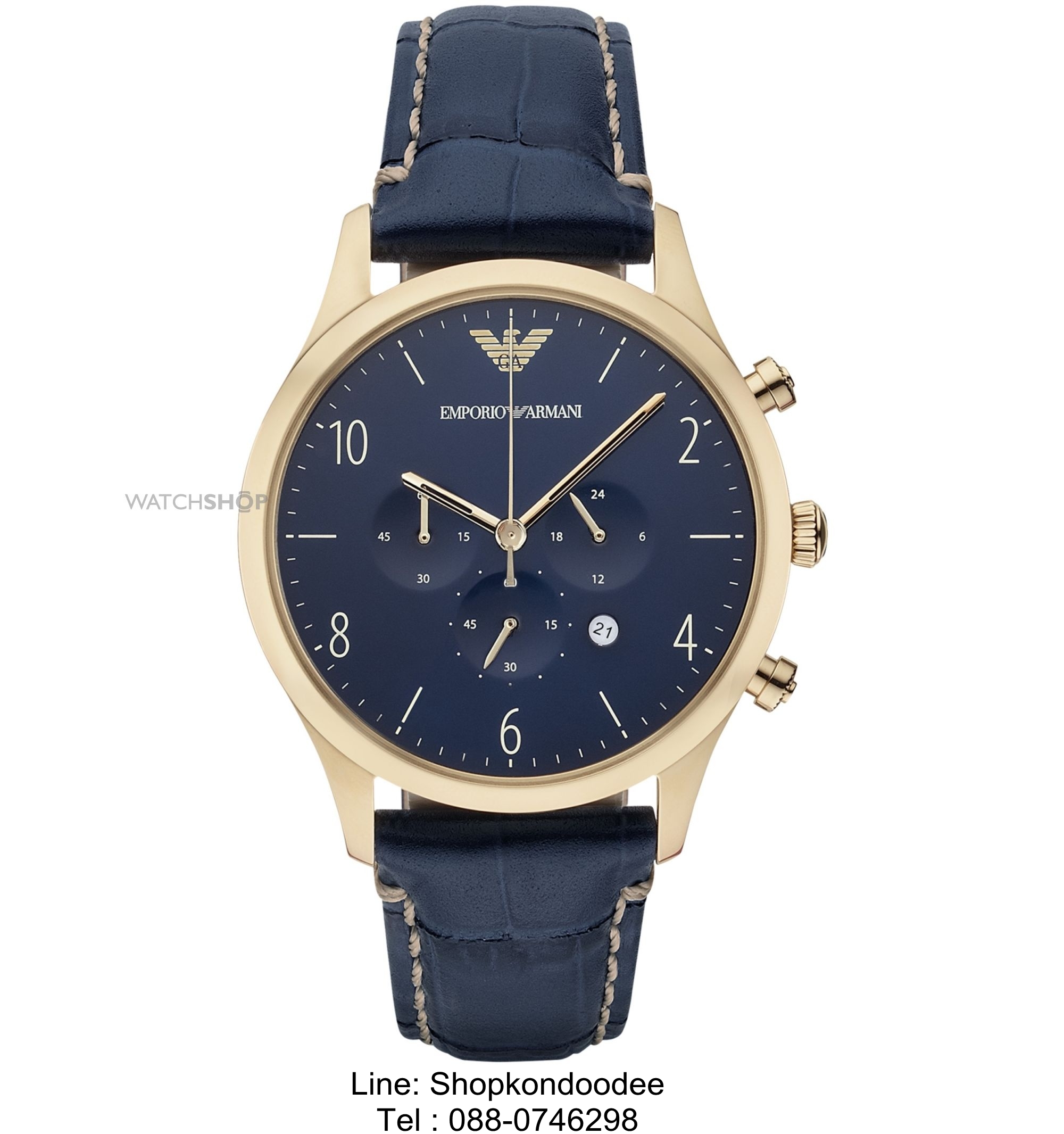Emporio Armani Men's AR1862 Classic Analog Display Analog Quartz Blue Watch