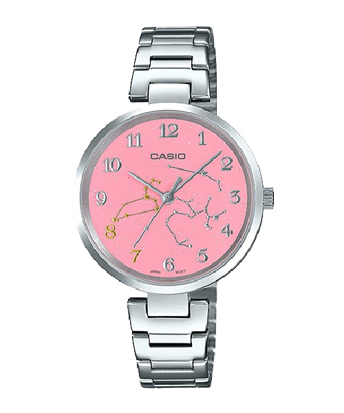 CASIO นาฬิกาคาสิโอ นาฬิกาข้อมือ นาฬิกากันน้ำ นาฬิกาของแท้ ประกันศูนย์ CMG 1 ปี รุ่น LTP-E02D-4A นาฬิกาสีเงิน