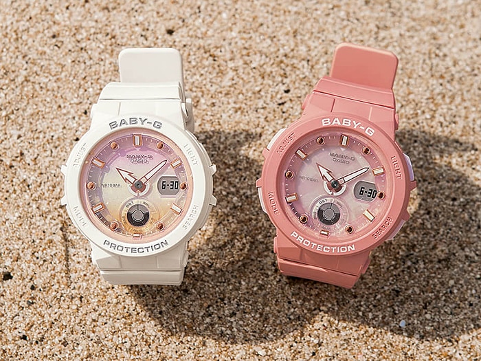 CASIO BABY-G นาฬิกาข้อมือ นาฬิกากันน้ำ นาฬิกาของแท้ ประกันศูนย์ CMG 1 ปี รุ่น BGA-250-4A นาฬิกาสีส้ม