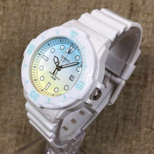 CASIO นาฬิกาคาสิโอ นาฬิกาข้อมือ นาฬิกากันน้ำ นาฬิกาของแท้ ประกันศูนย์ CMG 1 ปี รุ่น LRW-200H-2E2 นาฬิกาสีขาว
