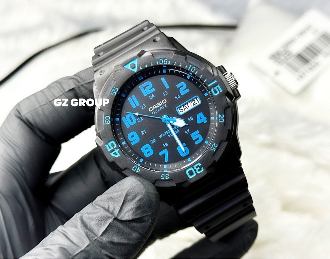 CASIO นาฬิกาคาสิโอ นาฬิกาข้อมือ นาฬิกากันน้ำ นาฬิกาของแท้ ประกันศูนย์ CMG 1 ปี รุ่น MRW-200H-2B นาฬิกาสีดำ