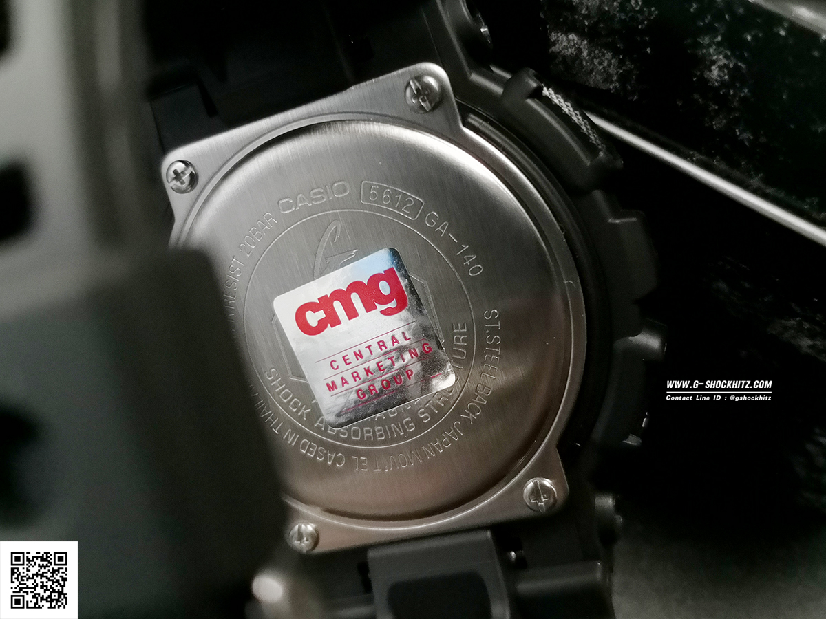 CASIO G-SHOCK นาฬิกาข้อมือ นาฬิกากันน้ำ นาฬิกาของแท้ ประกันศูนย์ CMG 1 ปี รุ่น GA-140-1A1 นาฬิกาสีดำ