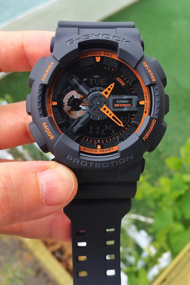 CASIO G-SHOCK นาฬิกาข้อมือ นาฬิกากันน้ำ นาฬิกาของแท้ ประกันศูนย์ CMG 1 ปี รุ่น GA-110TS-1A4 นาฬิกาสีดำ