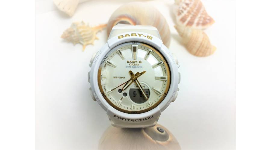 CASIO BABY-G นาฬิกาข้อมือ นาฬิกากันน้ำ นาฬิกาของแท้ ประกันศูนย์ CMG 1 ปี รุ่น BGS-100GS-7A นาฬิกาสีขาว
