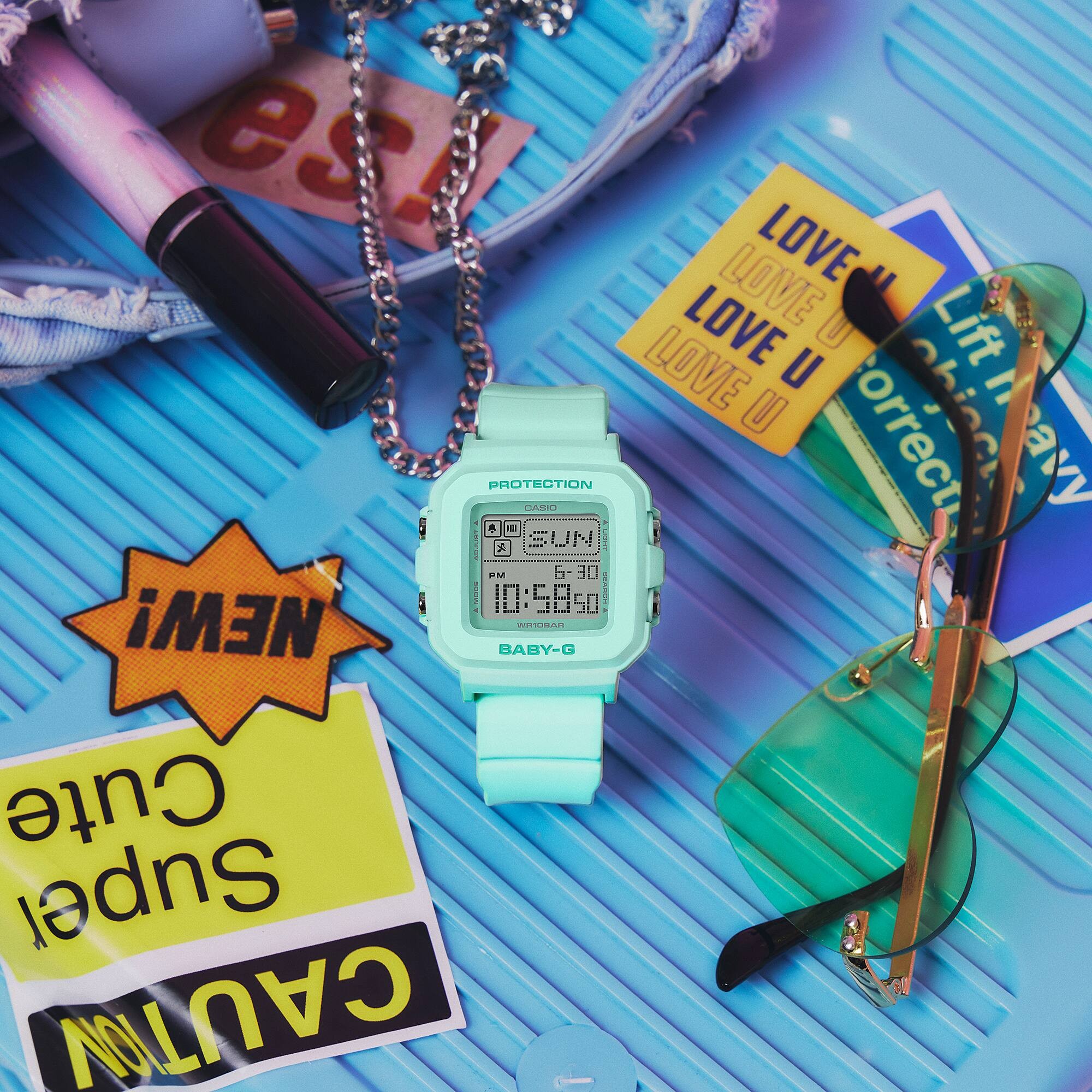 CASIO BABY-G นาฬิกาข้อมือ นาฬิกากันน้ำ นาฬิกาของแท้ ประกันศูนย์ CMG 1 ปี รุ่น BGD-10-3 นาฬิกาสีเขียว