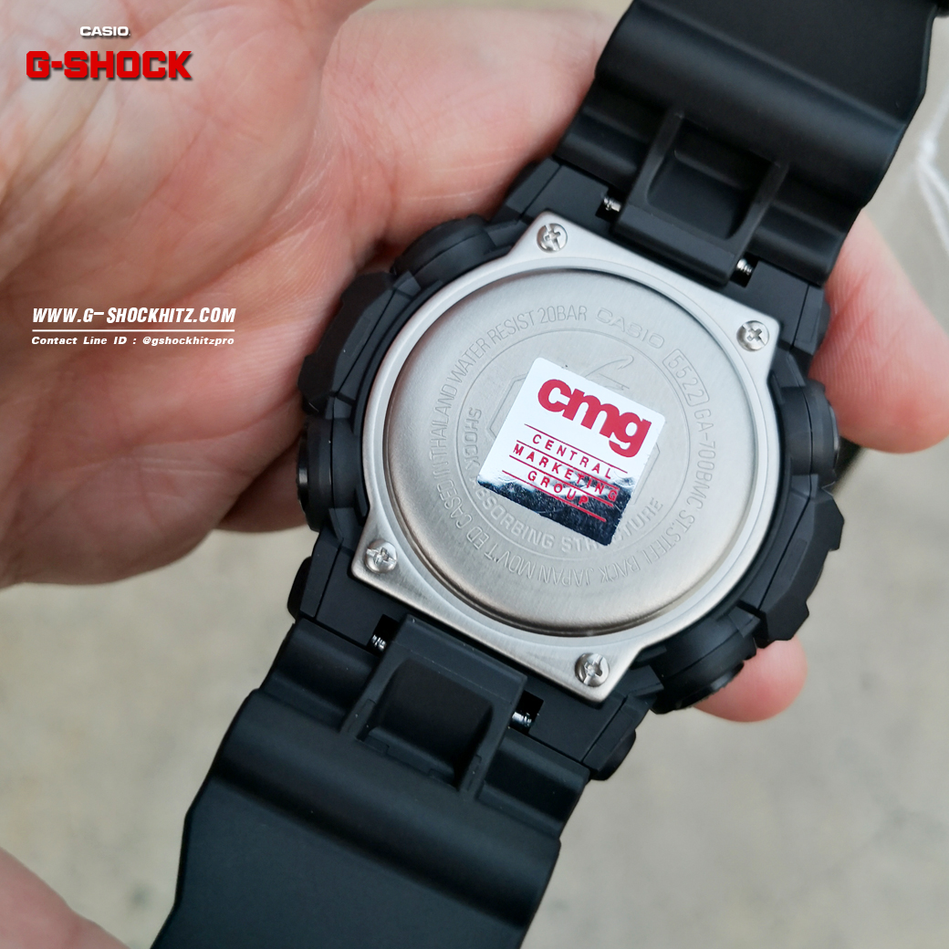 CASIO G-SHOCK นาฬิกาข้อมือ นาฬิกากันน้ำ นาฬิกาของแท้ ประกันศูนย์ CMG 1 ปี รุ่น GA-700BMC-1A นาฬิกาสีดำ