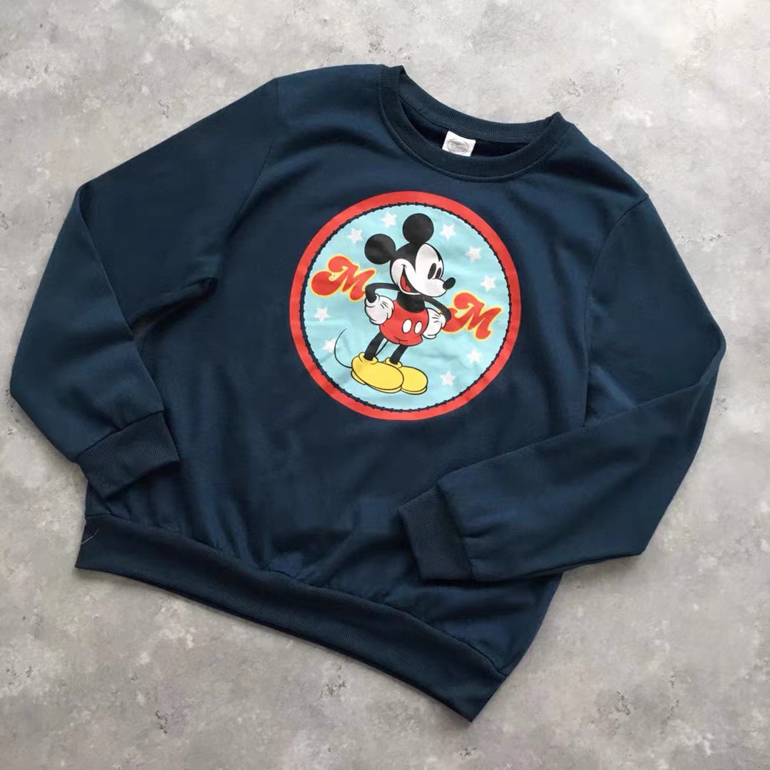 เสื้อสเวตเตอร์ กันหนาว DISNEY เสื้อมิคกี้ Mickey mouse งานสกรีน Disney แท้ สำเนา น้ำเงินเขียว