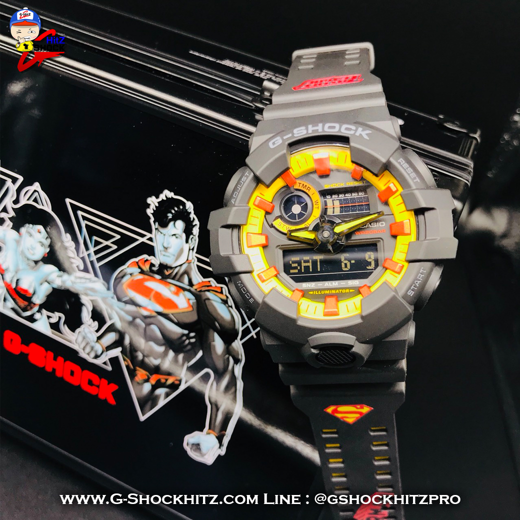 CASIO G-SHOCK นาฬิกาข้อมือ นาฬิกากันน้ำ นาฬิกาของแท้ ประกันศูนย์ CMG 1 ปี รุ่น GA-700BY-1 นาฬิกาสีดำ