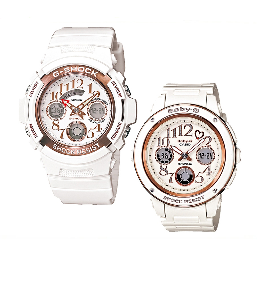 CASIO LOVESET นาฬิกาข้อมือ นาฬิกากันน้ำ นาฬิกาของแท้ ประกันศูนย์ CMG 1 ปี รุ่น LOV-13A-7 นาฬิกาสีขาว
