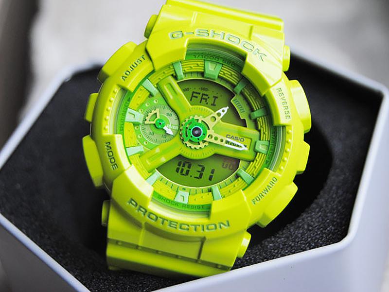 CASIO G-SHOCK นาฬิกาข้อมือ นาฬิกากันน้ำ นาฬิกาของแท้ ประกันศูนย์ CMG 1 ปี รุ่น GMA-S110CC-3 นาฬิกาสีเขียว