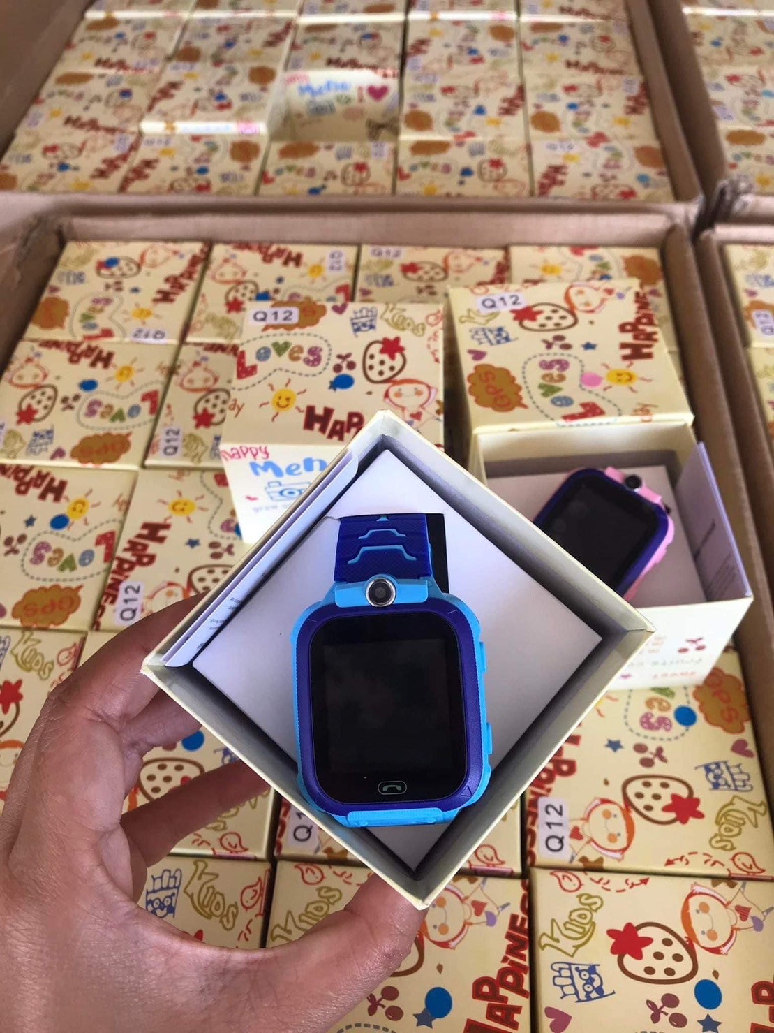 นาฬิกาเด็ก นาฬิกาข้อมือ นาฬิกากันน้ำ นาฬิกาของแท้ รุ่น Q12 นาฬิกาสีฟ้า