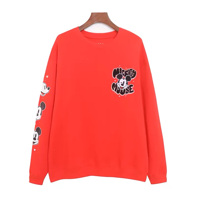 MICKEY SWEATSHIRT สเวตเตอร์ สเวตเชิ้ต Mickey กันหนาว สีแดง DISNEY มิคกี้ Classic แดง