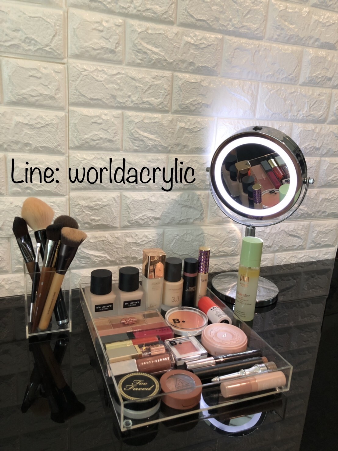 ถาดวางเครื่องสำอาง/ถาดอะคริลิคใส/ถาดซูชิ/ถาดใส่น้ำ/ถาดถ่ายรูป