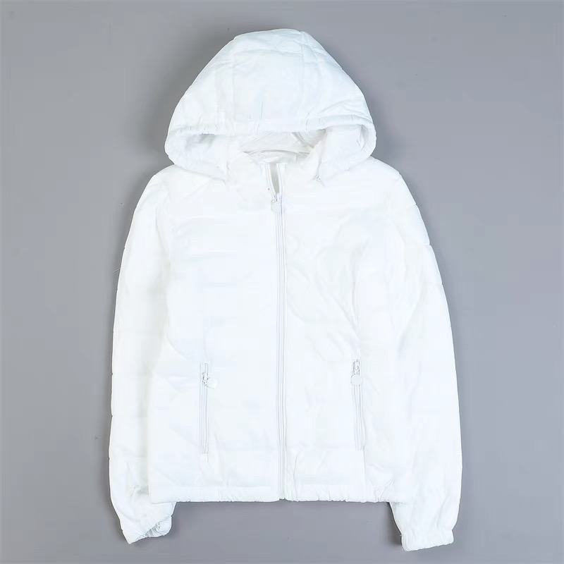 เสื้อกันหนาว บุนวมอุ่น แต่งเฟอร์ ฮู้ด สีขาวครีม LH สำเนา นู้ด