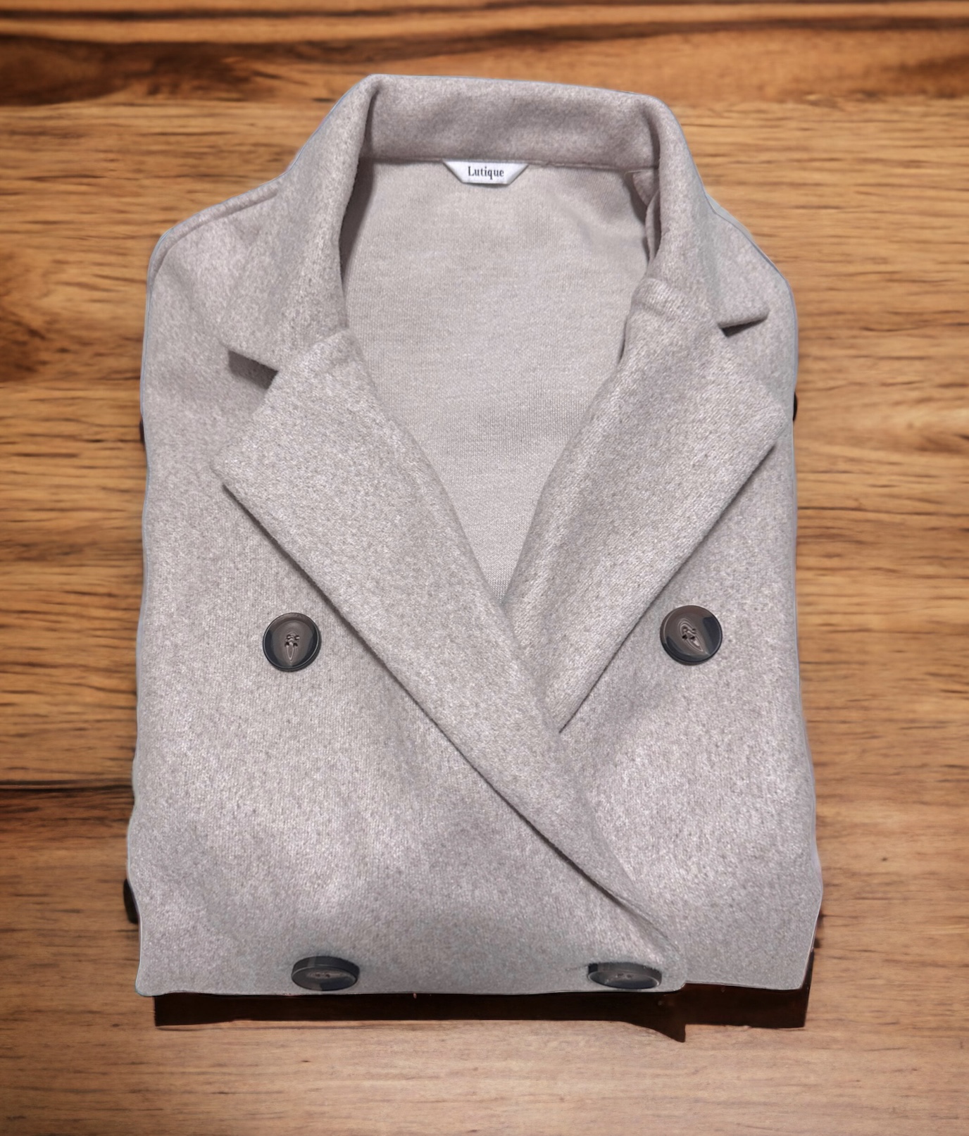 Lutique เสื้อโค้ทวูล Trench coat เสื้อโค้ทเฟอร์ โค้ทสักหลาดสีเบจ แบรนด์ LUTIQUE