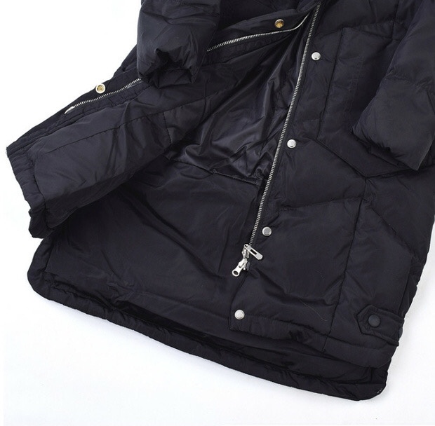 เสื้อกันหนาว โค้ทขนเป็ด เสื้อฮู้ดเฟอร์ บุขนเป็ด สีดำ (padded puffer coat สำเนา สำเนา ดำ
