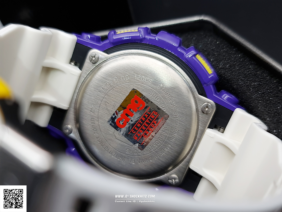 CASIO MID YEAR SALE G-SHOCK พร้อมส่ง นาฬิกาข้อมือ นาฬิกากันน้ำ นาฬิกาของแท้ ประกันศูนย์ CMG 1 ปี รุ่น GD-120CS-6 นาฬิกาสีม่วง