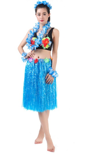 ฟ้ายาว 60 cm กระโปรงฮาวายเชือกฟาง หนาพิเศษ กระโปรงฟางอย่างดี กระโปรงเชือกฟางฟูๆ ชุดฮาวาย กระโปรงฟาง ชุดฮาวาย เชือกฟาง กระโปรงฮูลาฮูล่า ระบำชายหาด ระบำฮาวาย ชุดแฟนซีทะเล