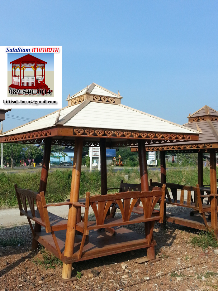 รหัสสินค้า : SL-009 : ศาลาบาหลี สี่เสาเอน