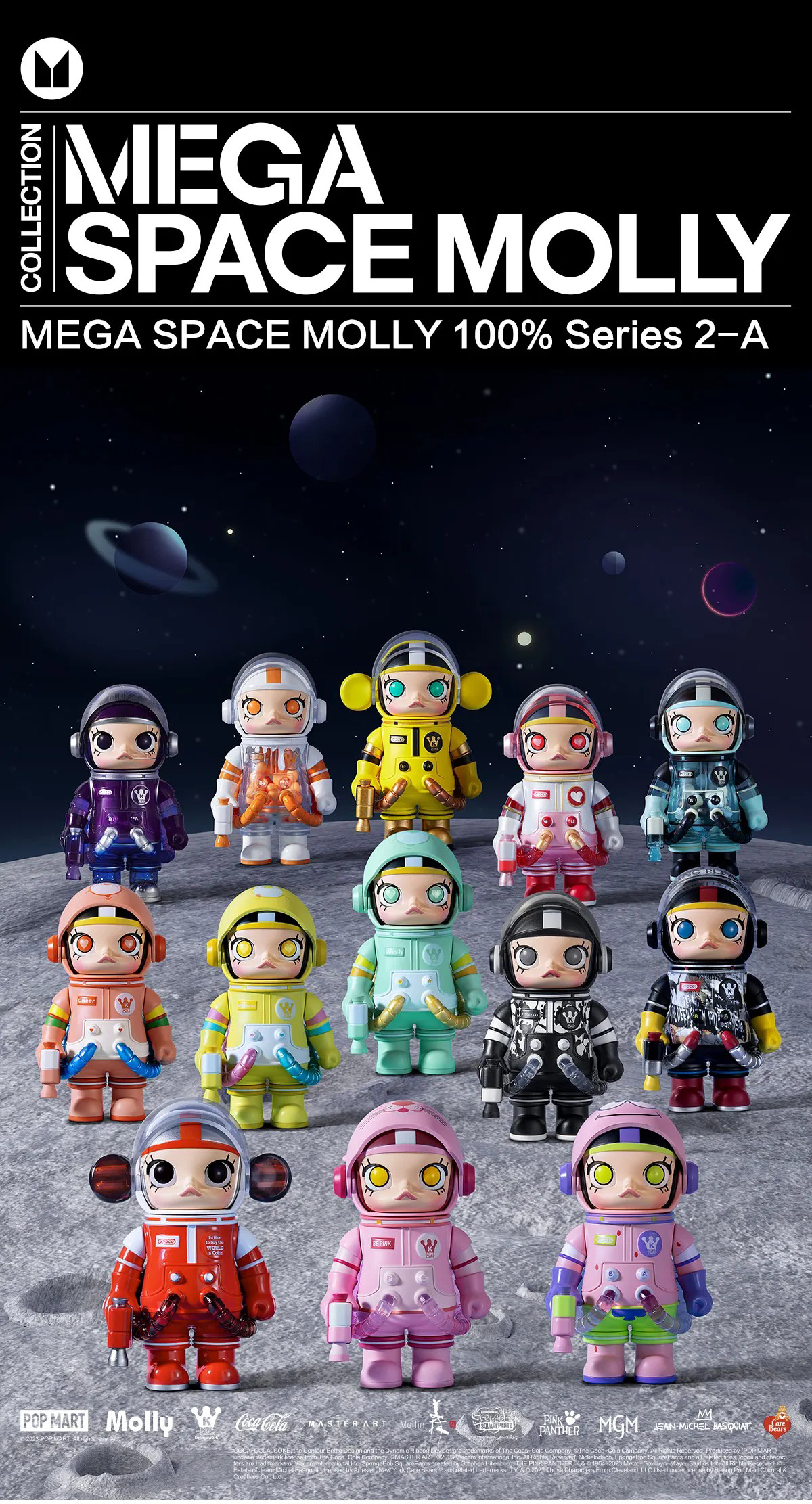 POP MART MEGA SPACE MOLLY 100% V.2 - B ลุ้นซีเคร็ททุกBOX SERIES BLIND BOX