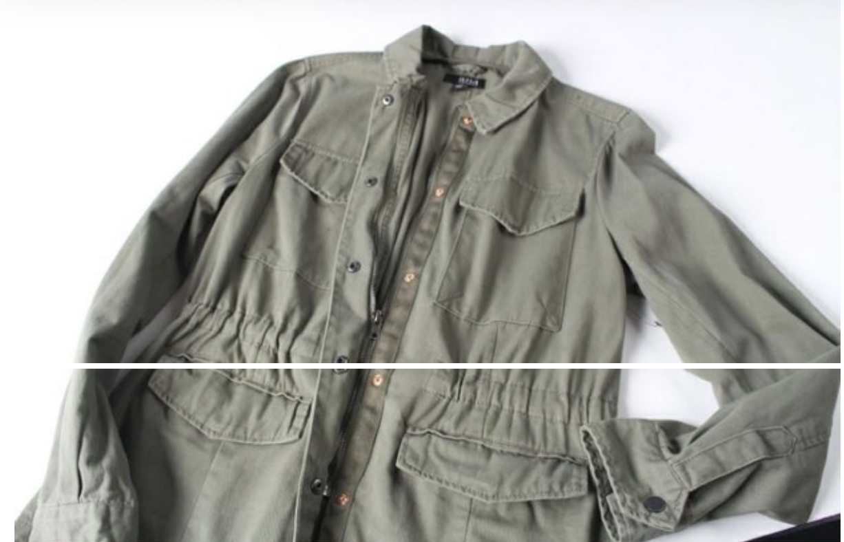 A.n.a (a new approach) เสื้อทหาร เสื้อฮู้ดเขียวทหาร เสื้อนอกแนวทหาร แบรนด์ A.n.a (a new approach) แพทเทินสวย เท่ห์มาก คะ Size S/M/L/XL สำเนา สำเนา สำเนา เขียว