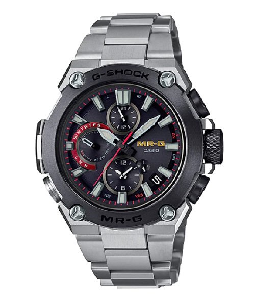 CASIO G-SHOCK นาฬิกาข้อมือ นาฬิกากันน้ำ นาฬิกาของแท้ ประกันศูนย์ CMG 1 ปี รุ่น MRG-B1000D-1A นาฬิกาสีเงิน