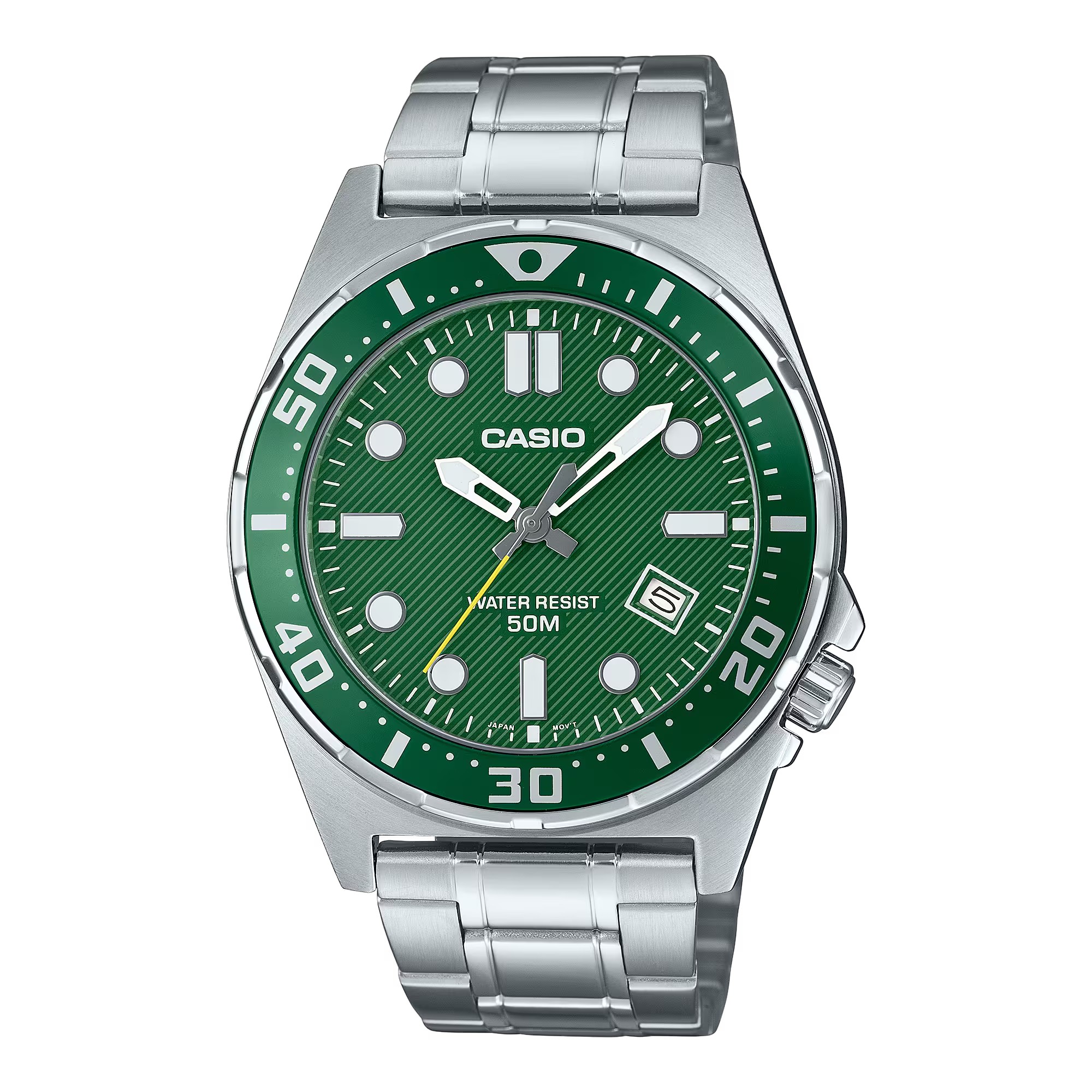 CASIO MID YEAR SALE นาฬิกาคาสิโอ พร้อมส่ง นาฬิกาข้อมือ นาฬิกากันน้ำ นาฬิกาของแท้ BTS ประกันศูนย์ CMG 1 ปี รุ่น MTD-135D-3A นาฬิกาสีเงิน