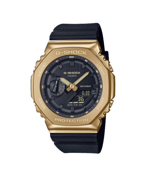 CASIO G-SHOCK นาฬิกาข้อมือ นาฬิกากันน้ำ นาฬิกาของแท้ ประกันศูนย์ CMG 1 ปี รุ่น GM-2100G-1A9 นาฬิกาสีทอง