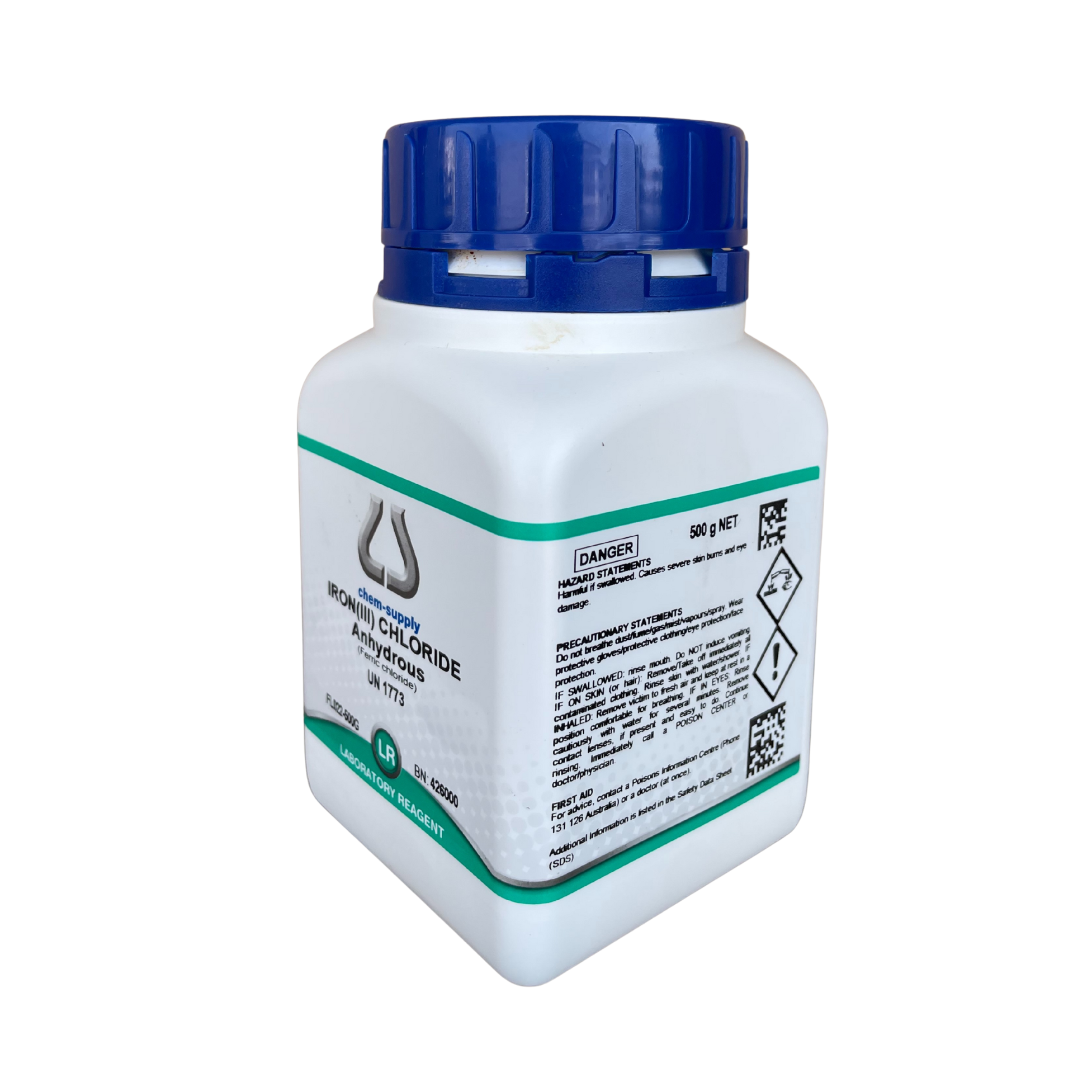Iron (III) Chloride Anhydrous (Ferric Chloride), Lab 500 g. Chem-Supply™