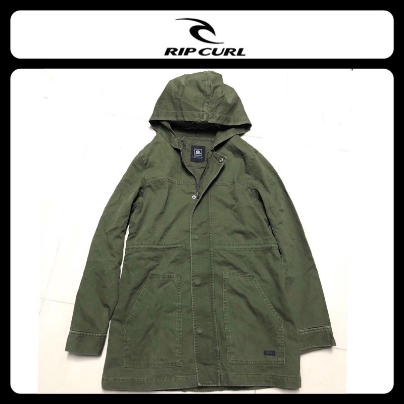Ripcurl เสื้อนอกเขียวทหาร เสื้อแจ็คเก็ต แนวทหาร แบรนด์ Ripcurl เขียว