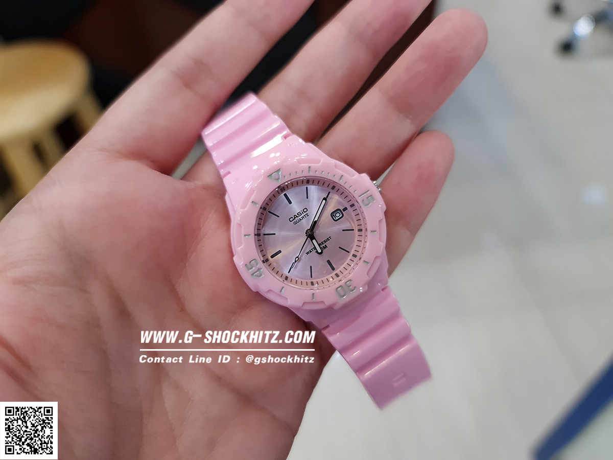 CASIO MID YEAR SALE นาฬิกาคาสิโอ พร้อมส่ง นาฬิกาข้อมือ นาฬิกากันน้ำ นาฬิกาของแท้ BTS ประกันศูนย์ CMG 1 ปี รุ่น LRW-200H-4E4 นาฬิกาสีชมพู