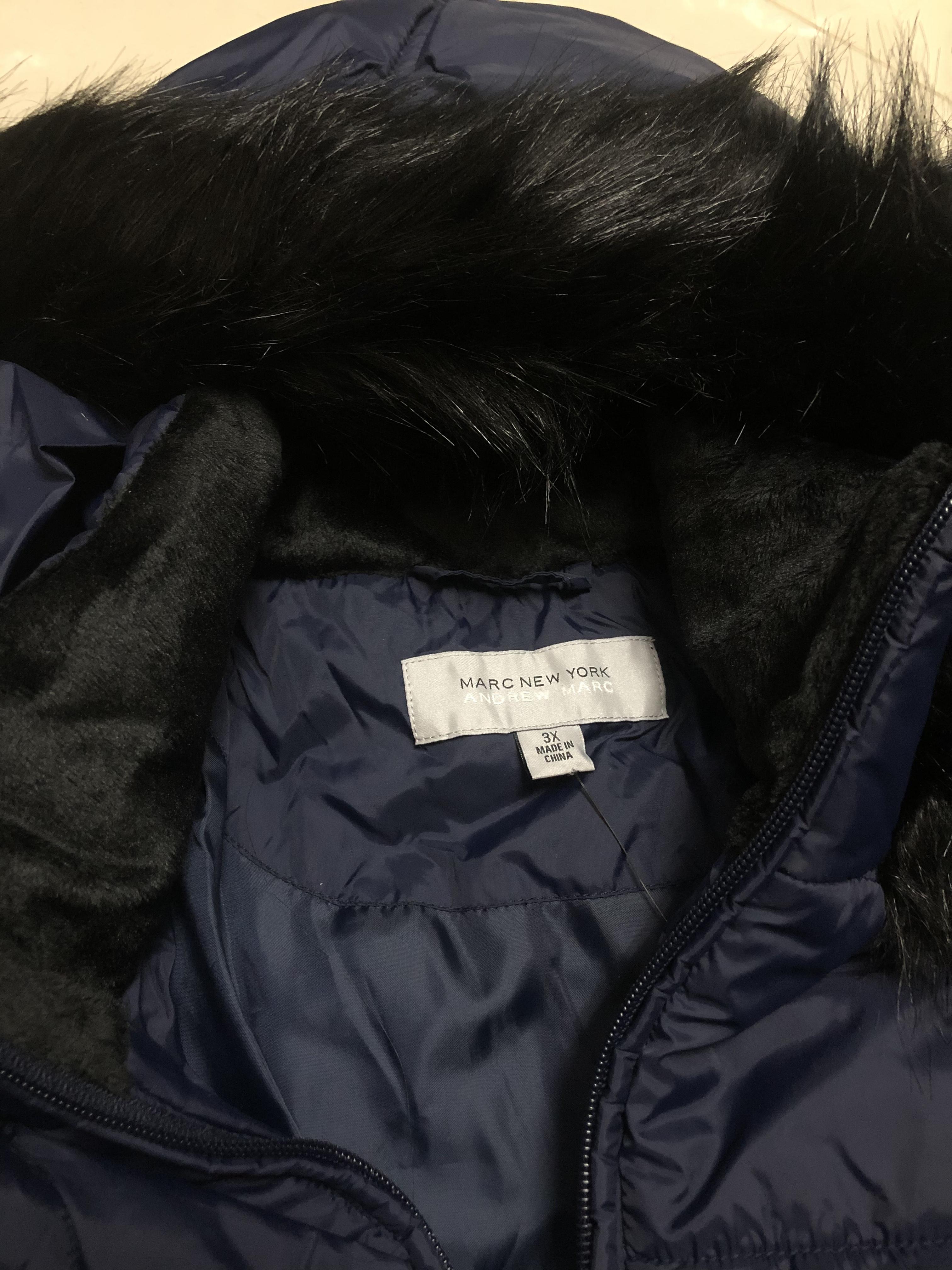 เสื้อโค้ท เสื้อกันหนาว ฮู้ด บุนวมอุ่น เนื้อผ้าสังเคราะห์ MARK NEW YORK (Padded puffer coat) ขาว