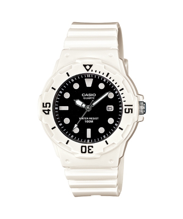 CASIO นาฬิกาคาสิโอ นาฬิกาข้อมือ นาฬิกากันน้ำ นาฬิกาของแท้ ประกันศูนย์ CMG 1 ปี รุ่น LRW-200H-1E นาฬิกาสีขาว