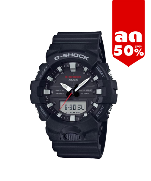 CASIO G-SHOCK นาฬิกาข้อมือ นาฬิกากันน้ำ นาฬิกาของแท้ ประกันศูนย์ CMG 1 ปี รุ่น GA-800-1A นาฬิกาสีดำ