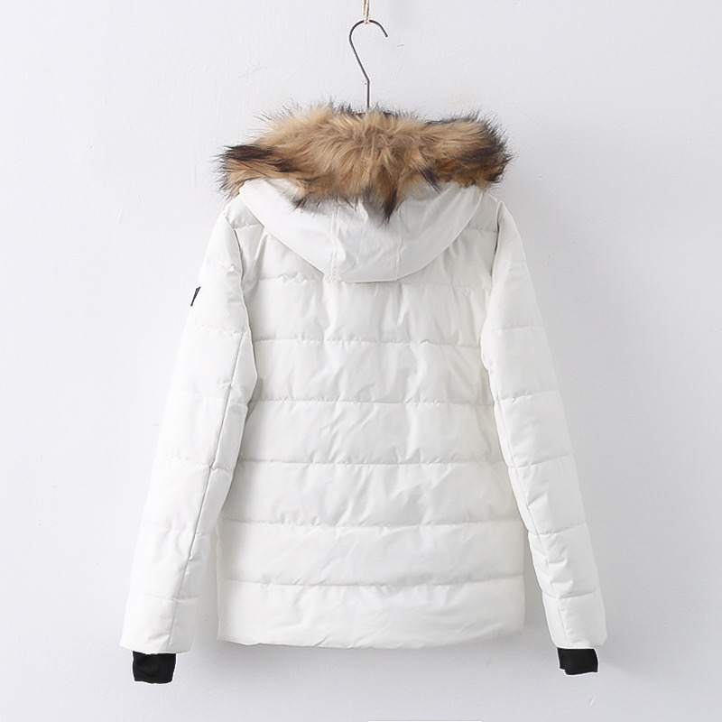 เสื้อกันหนาว เสื้อฮู้ดเฟอร์ บุนวมอุ่น สีขาว แบรนด์ Cranberry jeans (padded puffer coat สำเนา ขาว