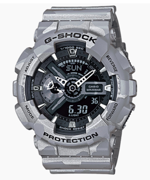 CASIO G-SHOCK นาฬิกาข้อมือ นาฬิกากันน้ำ นาฬิกาของแท้ ประกันศูนย์ CMG 1 ปี รุ่น GA-110CM-8A นาฬิกาสีเทา