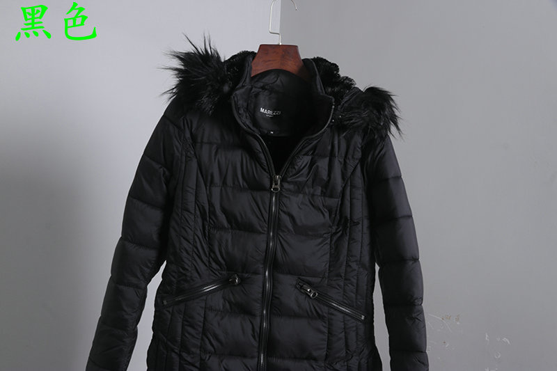 MAREZZI เสื้อกันหนาว เสื้อฮู้ดเฟอร์ บุนวมอุ่น แบรนด์ Marezzi (padded puffer coat) ดำ