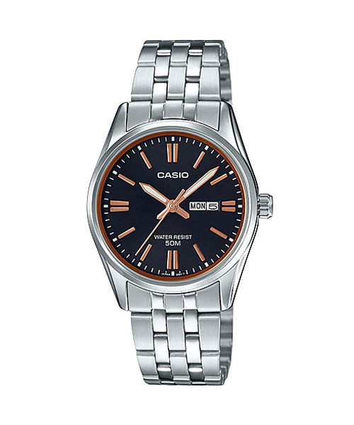CASIO นาฬิกาคาสิโอ นาฬิกาข้อมือ นาฬิกากันน้ำ นาฬิกาของแท้ ประกันศูนย์ CMG 1 ปี รุ่น LTP-1335D-1A2 นาฬิกาสีเงิน