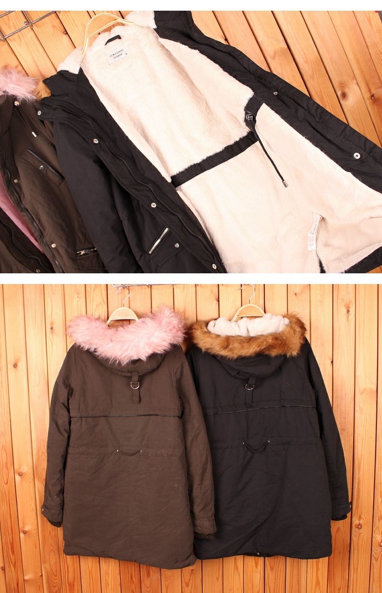 โค้ทฮูทกันหนาว สีดำ แต่งขนเฟอร์ น้ำตาล แบรนด์LCW CASUAL ด้านในซับขนอุ่นสีขาว เนื้อนุ่มมากคะ บุนวมอุ่นด้านใน แบบสวยอุ่น ใส่ติดลบได้เลยคะ ขนเฟอร์ถอดได้คะ) ดำ