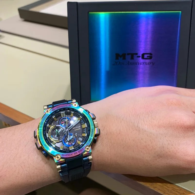 CASIO G-SHOCK นาฬิกาข้อมือ นาฬิกากันน้ำ นาฬิกาของแท้ ประกันศูนย์ CMG 1 ปี รุ่น MTG-B1000RB-2A นาฬิกาสีน้ำเงิน